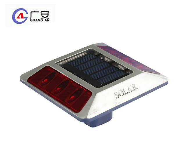 太阳能道钉双面3灯（带脚-加字）